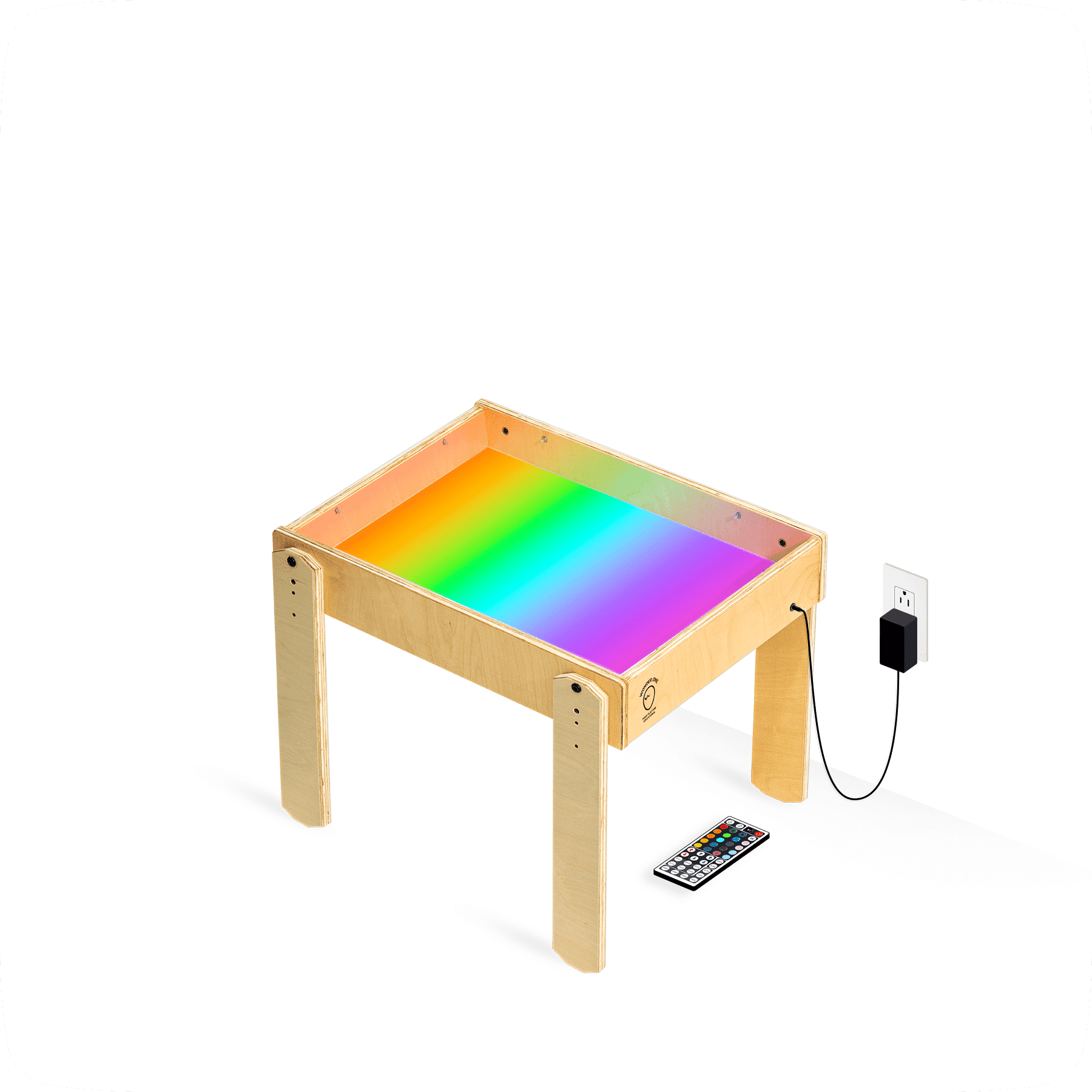 Plywood. Rounded open edge — Light and Sensory Table